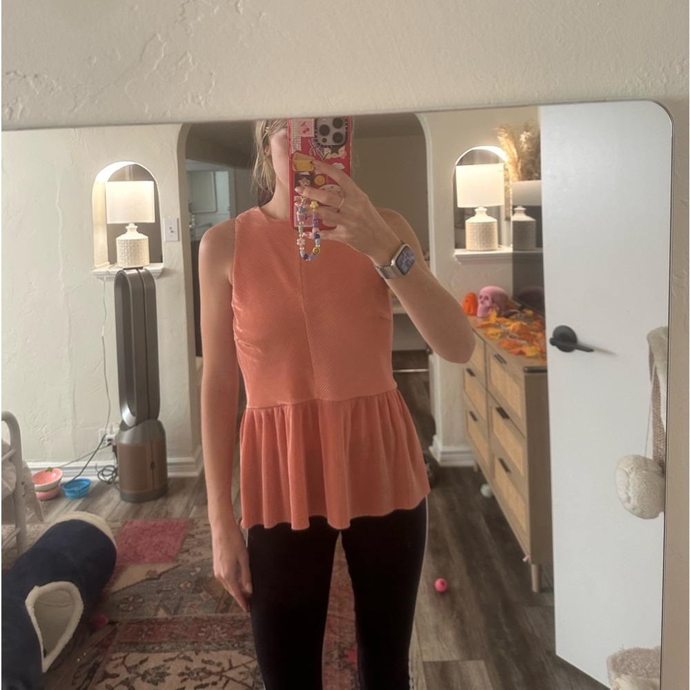 Halogen Sleeveless Coral Top
